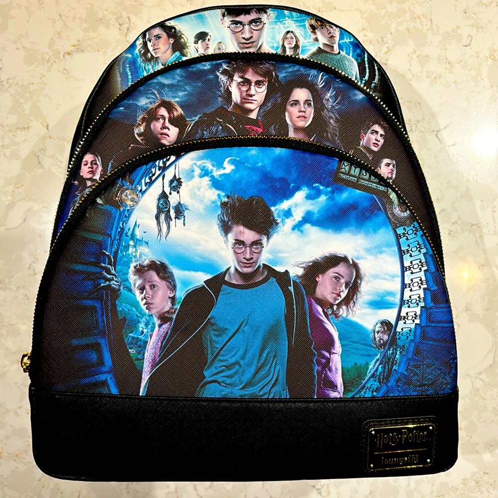 Loungefly Harry Potter Trilogy Series Triple Pocket Mini Backpack